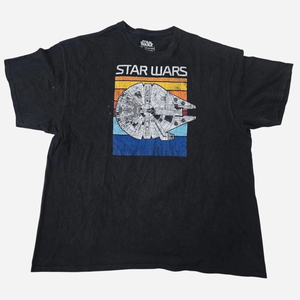 Star Wars Millennium Falcon Men's 2XL cotton t-shirt with graphic
